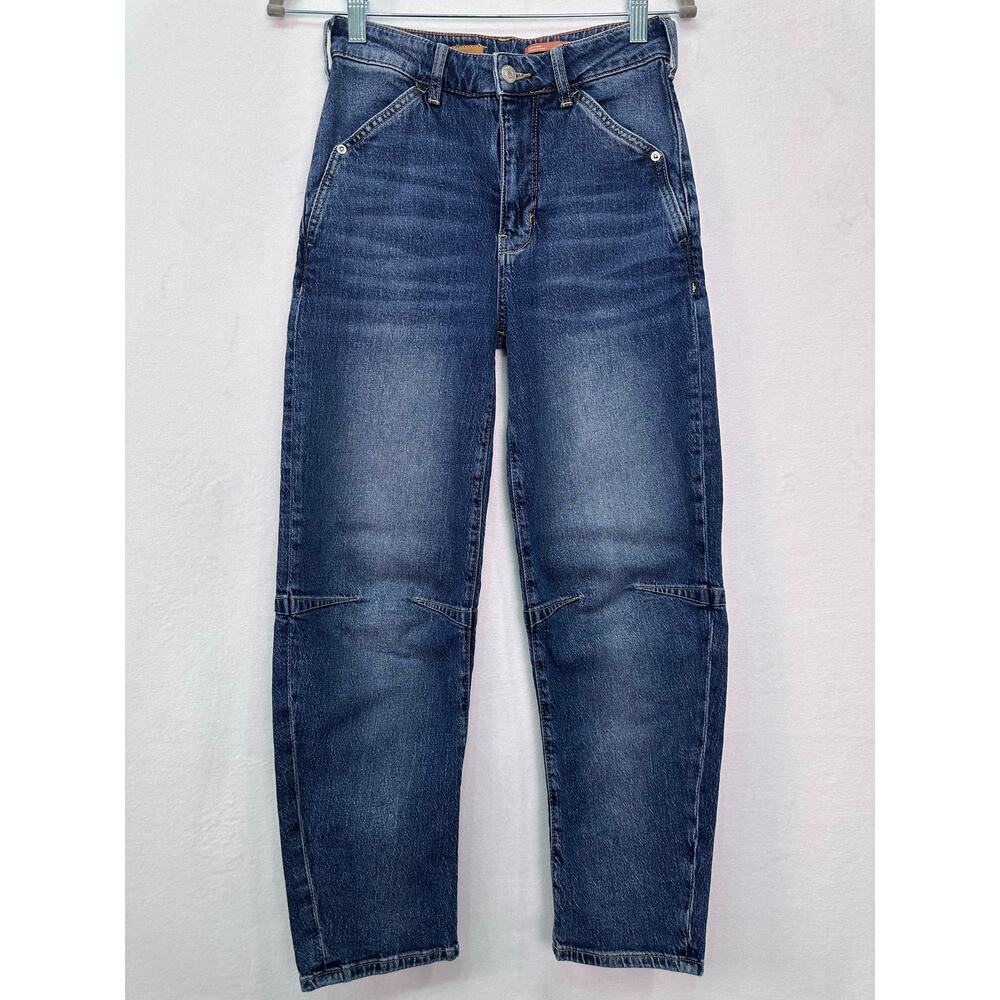 Pilcro Anthropologie High Rise Tapered Boyfriend Jeans Size 25 Medium Wash Denim - Picture 2 of 11